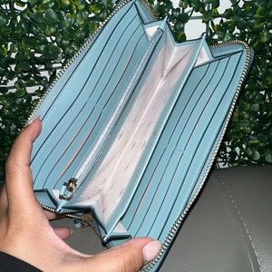 Baby Blue Kate Spade Continental Zip Around Wallet